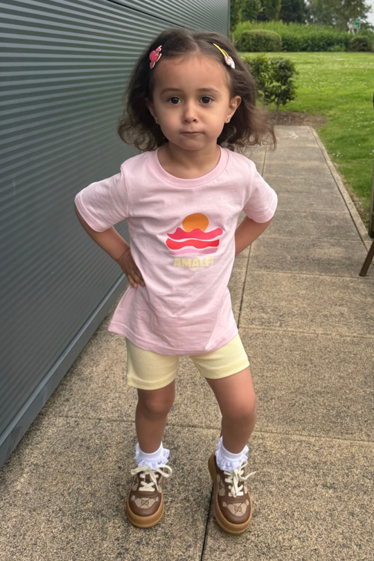 Mini Baby Amalfi pink printed t-shirt