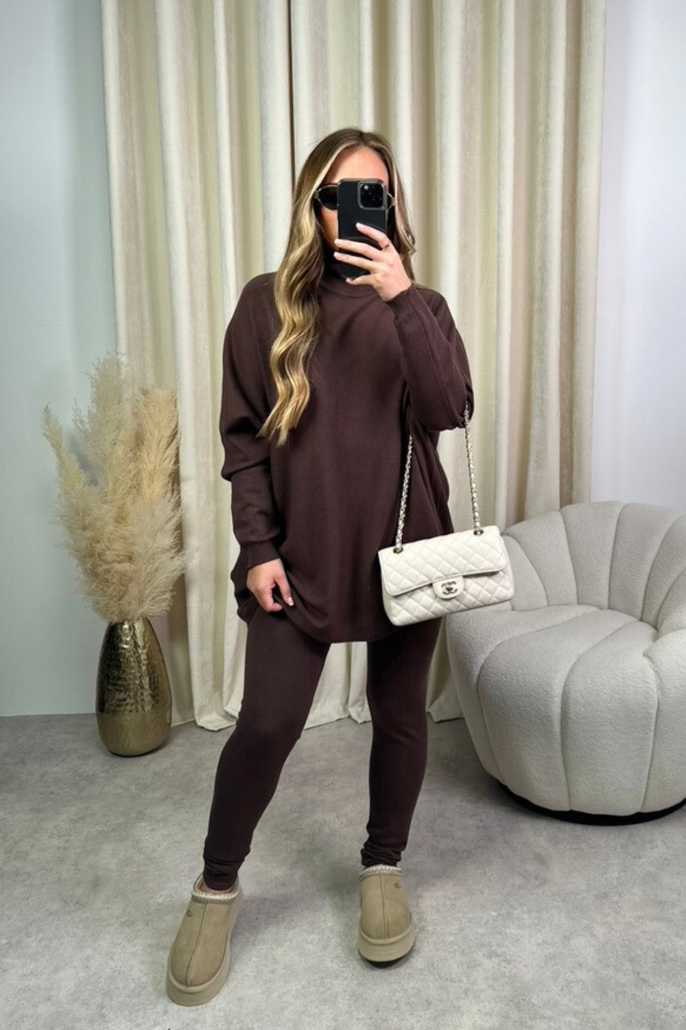Laurel chocolate knitted loungewear set – Glamify Famous For  