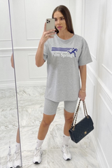 palm springs grey cycling short coord Co Ord