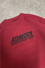 Athletics burgundy knit sweater