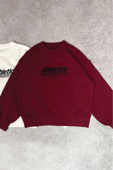 Athletics burgundy knit sweater