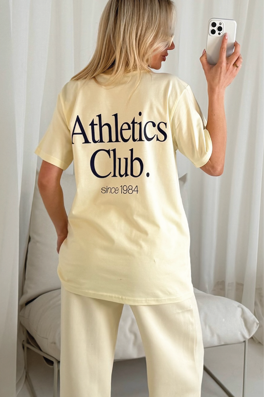 Athletics club butter printed T-shirt