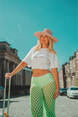 Ibiza girl white heavyweight printed t-shirt