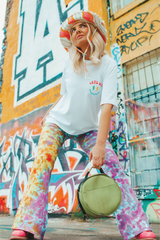 Lets get weird white heavyweight back print t-shirt