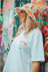 Lets get weird white heavyweight back print t-shirt