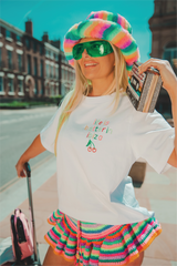 Life is better in Ibiza white heavyweight embroidered t-shirt