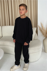 Mini black premium essential joggers