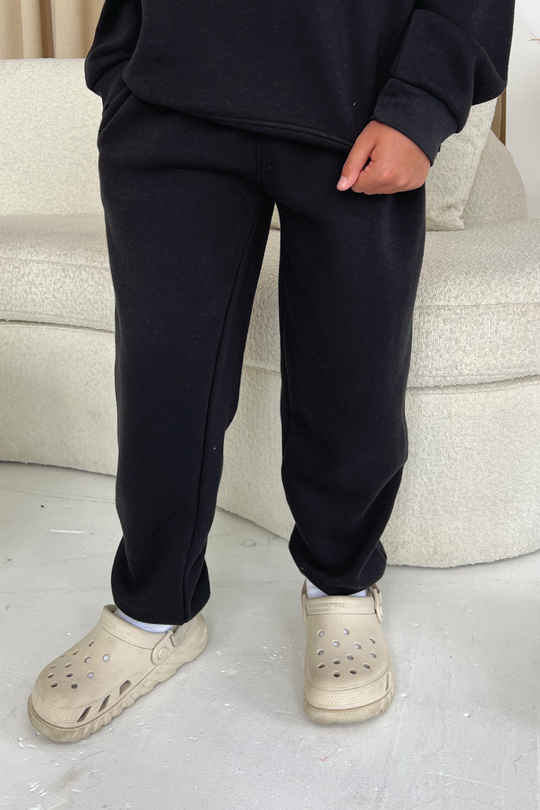 Mini black premium essential joggers