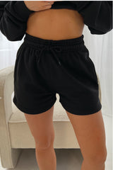 Glamify Premium Essential Relaxed Black Shorts Shorts