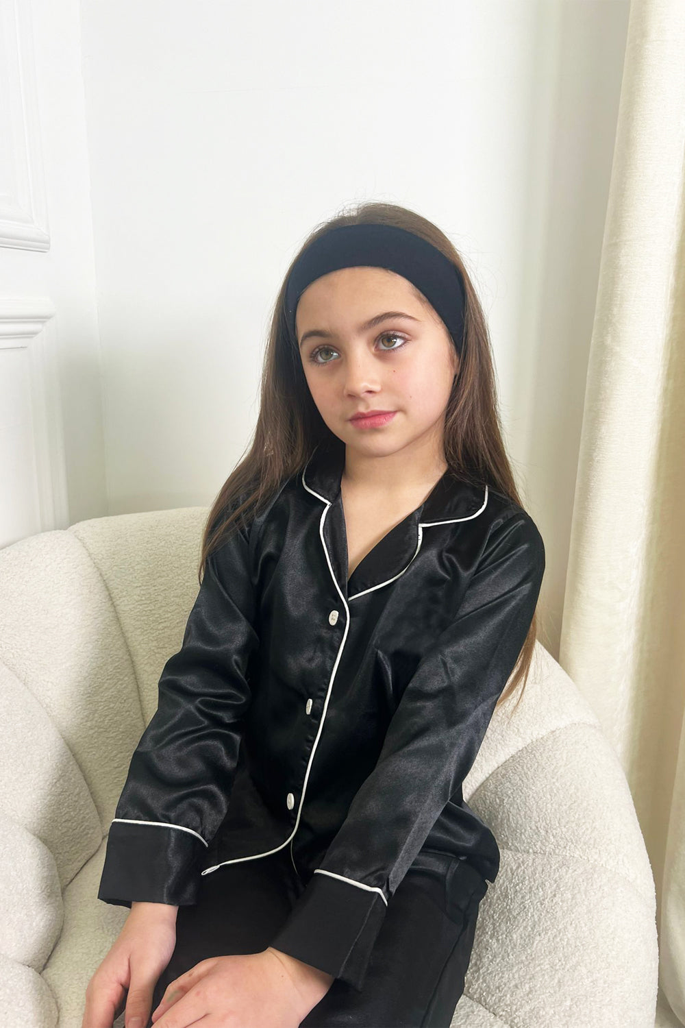 Mini Casey Black Satin Pyjamas – Glamify Famous For Loungewear