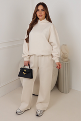 Glamify premium essential ivory straight leg jogger