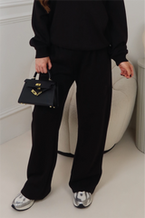 Glamify premium essential black straight leg jogger