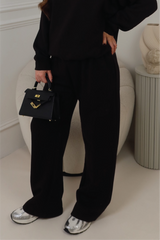 Glamify premium essential black straight leg jogger