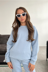 Mini baby blue premium essential sweater