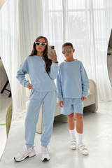 Mini baby blue premium essential joggers