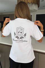 RESORT COLLECTIVE WHITE HEAVYWEIGHT PRINTED T-SHIRT