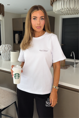 RESORT COLLECTIVE WHITE HEAVYWEIGHT PRINTED T-SHIRT