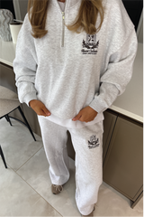 RESORT COLLECTIVE EMBROIDERED LIGHT MARL 3/4 ZIP