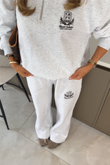 RESORT COLLECTIVE EMBROIDERED LIGHT MARL STRAIGHT LEG SET