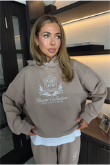 RESORT COLLECTIVE EMBROIDERED MOCHA HOODIE