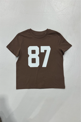87 MOCHA  PRINTED T-SHIRT