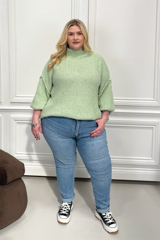 CURVE ADELAIDE MINT OVERSIZED KNITTED JUMPER