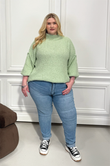 CURVE ADELAIDE MINT OVERSIZED KNITTED JUMPER