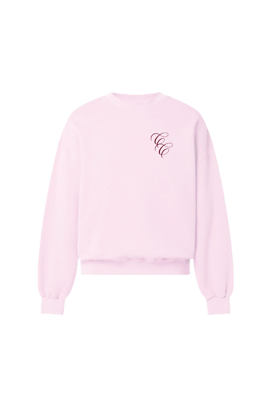 CONTENT CLIQUE BABY PINK LOGO SWEATSHIRT