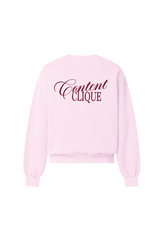 CONTENT CLIQUE BABY PINK LOGO SWEATSHIRT