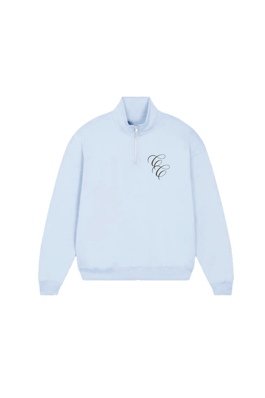 CONTENT CLIQUE BABY BLUE LOGO QUARTER ZIP