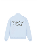 CONTENT CLIQUE BABY BLUE LOGO QUARTER ZIP