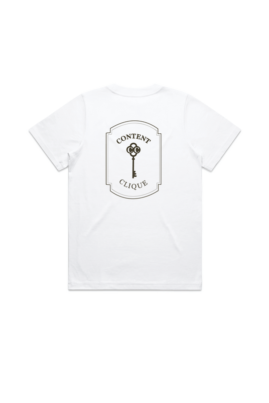 KIDS CONTENT CLIQUE WHITE T-SHIRT DROP 2