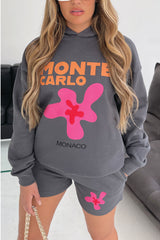 Monte Carlo steel grey PREMIUM Hooded loungewear set