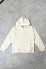 Mini ecru premium essential hoodie