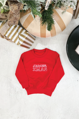 Mini J'adore Xmas red embroidered sweater
