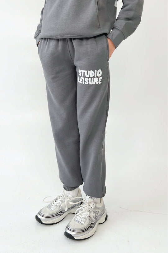Mini studio leisure steel grey bubble printed joggers