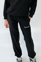 Mini studio leisure black essential embroidered joggers