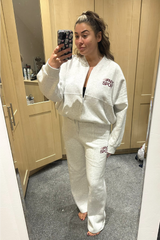 NYC sport marl grey printed bomber jogger loungewear