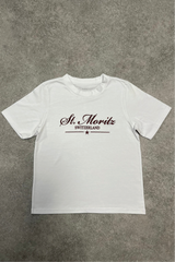 St Moritz embroidered heavyweight oversized t-shirt
