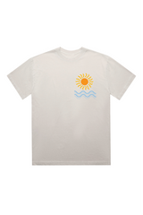 Destination faded bone heavyweight back-print t-shirt