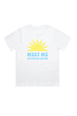 Stone circle white heavyweight printed t-shirt