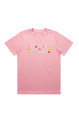 Keep on smiling pink heavyweight back print printed t-shirt