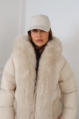 GLAMIFY CREAM EMBROIDERED CAP