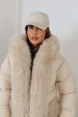 GLAMIFY CREAM EMBROIDERED CAP