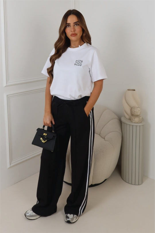 GLAMIFY PRINTED WHITE HEAVYWEIGHT  PRINTED T-SHIRT