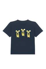 Mini navy bow printed t-shirt