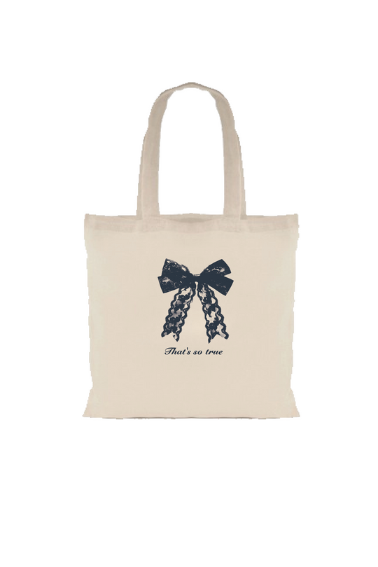 That's so true printed canvas tote