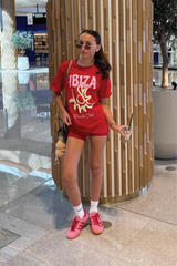 Mini Ibiza red printed premium t-shirt