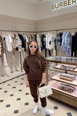 Mini Glamify Brown Sweater Essential Loungewear Set Kids