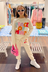 Mini Peace Of Mind Ecru Oversized Sweater Loungewear Set Loungewear